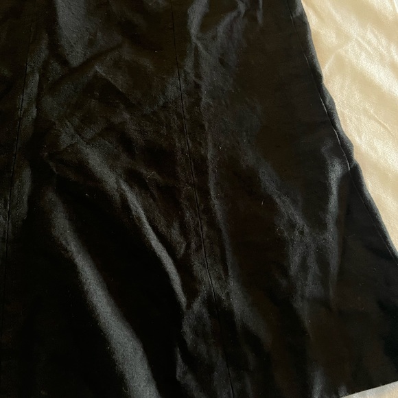 Talbots Petites Black Mini Skirt Pleated Wool SItalian Fabric Size 8 Fall Winter - Picture 4 of 7